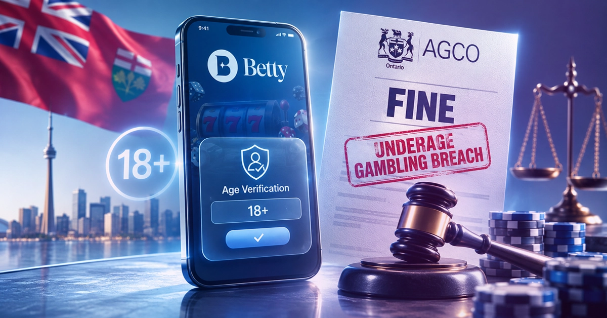 AGCO Fines Betty Gaming Over Underage Gambling Breach