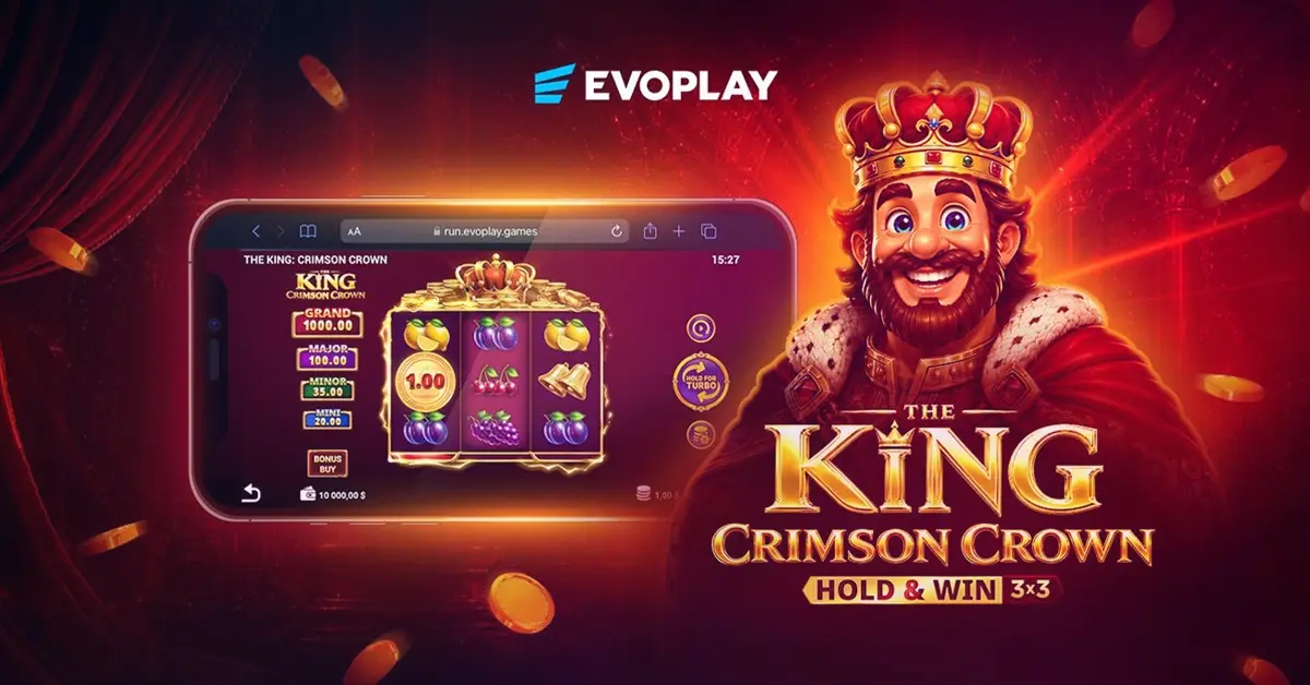 Evoplay Launches The King: Crimson Crown Slot