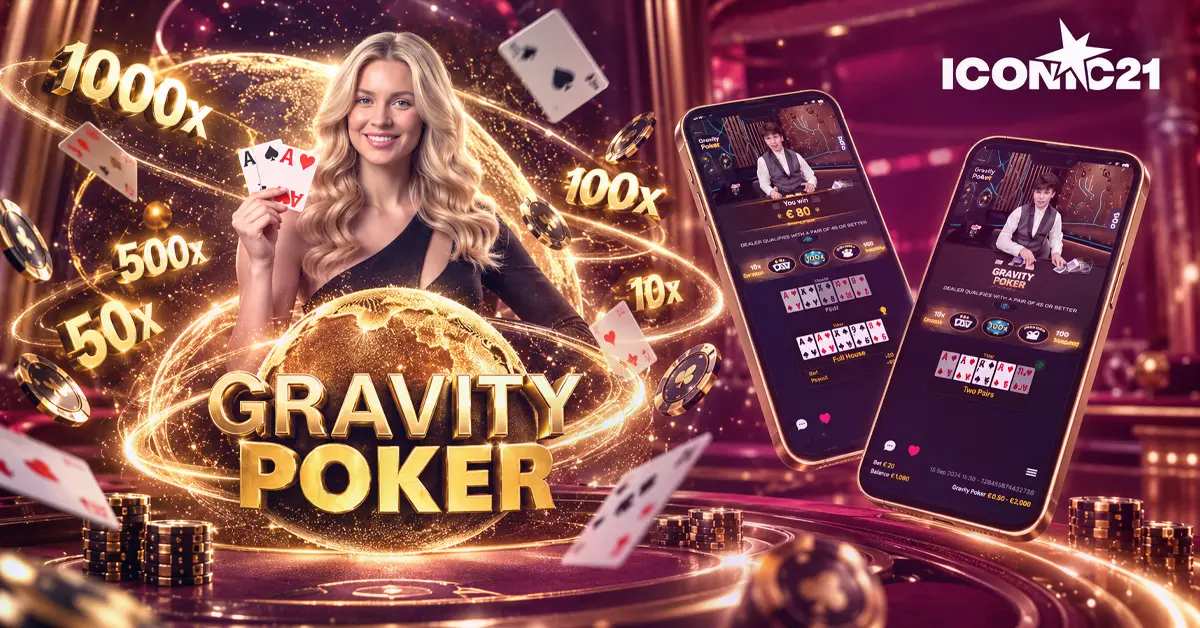 ICONIC21 Launches Gravity Poker Live Casino Game