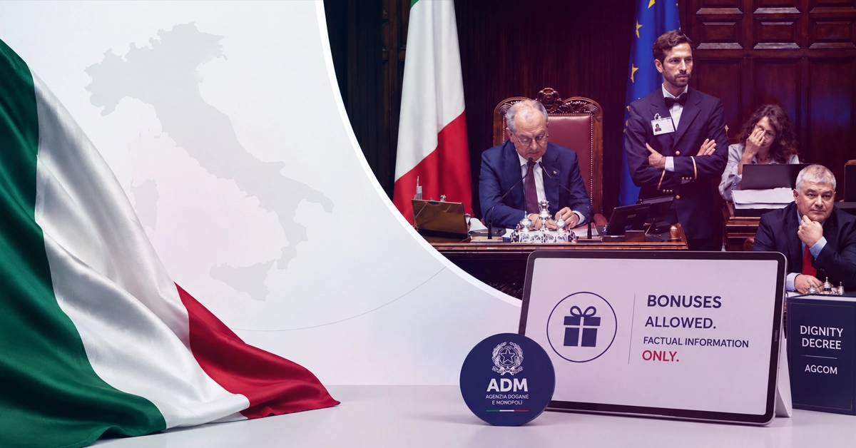 Italy Clarifies Rules on Online Gambling Bonuses
