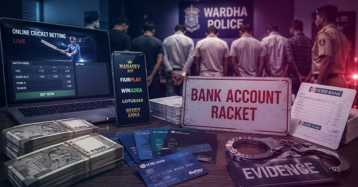 Wardha Police Bust Bank Account Betting Racket