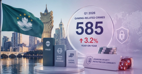 Macau Gaming Crime Rises 3.2% in Q1 2026