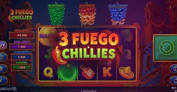 Spinomenal Launches 3 Fuego Chillies Slot
